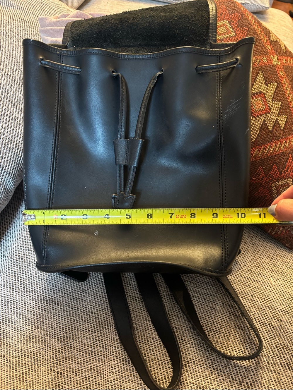 COACH Black Leather Backpack - Picture 9 of 10